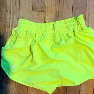 lululemon athletica Women's Neon Yellow Athletic Shorts